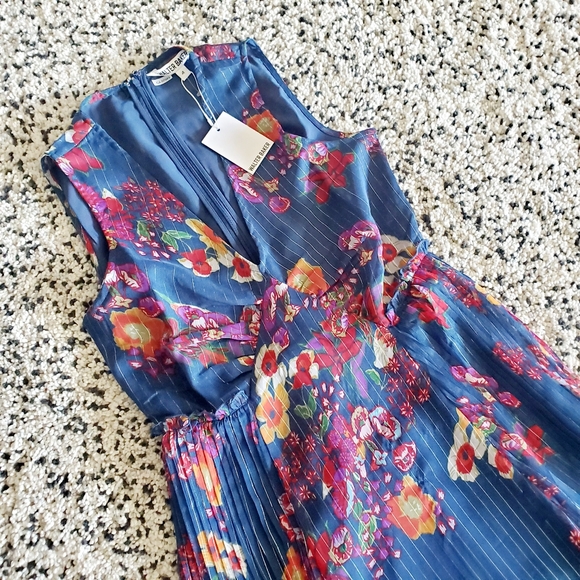 NWT ANTHRO | WALTER BAKER floral assymetric dress - Picture 4 of 10